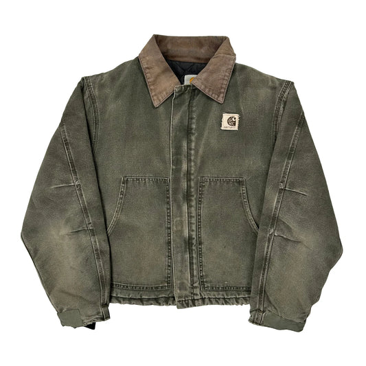 Mos Carhartt Cropped Arctic Jacket - Large Green Cotton