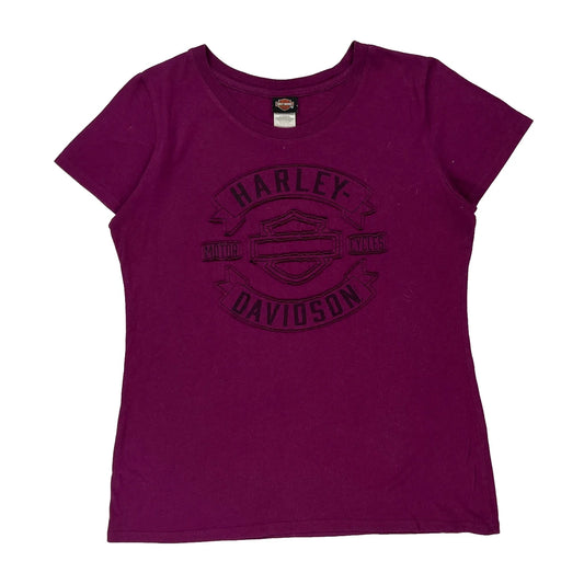 Harley Davidson T-Shirt - Large Purple Cotton