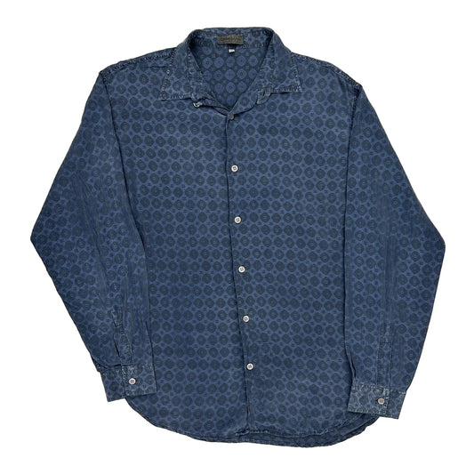Claudio La Viola Shirt - Large Blue Cotton