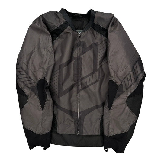 Vintage Overlord Icon Motorcycle Jacket - Medium Black Polyester Blend