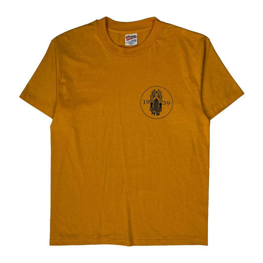 Delphi Hs 1959 Emblem Hanes Graphic T-Shirt - Large Yellow Cotton Blend