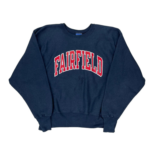 Reverse Weave Champion College Sweatshirt - Large Navy Cotton