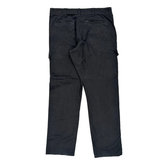 Wrangler Cargo Trousers - 36W 33L Black Cotton