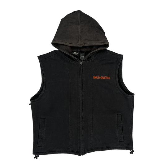 Harley Davidson Gilet - Large Black Cotton