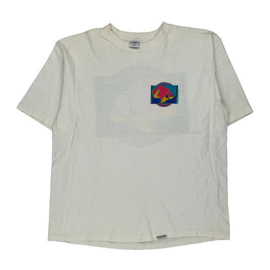 Crazy Shirt Single Stitch T-Shirt - Large Multicoloured Cotton