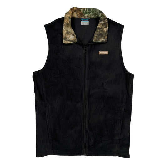 Tall Columbia Camo Fleece Jacket - Large Black Polyester