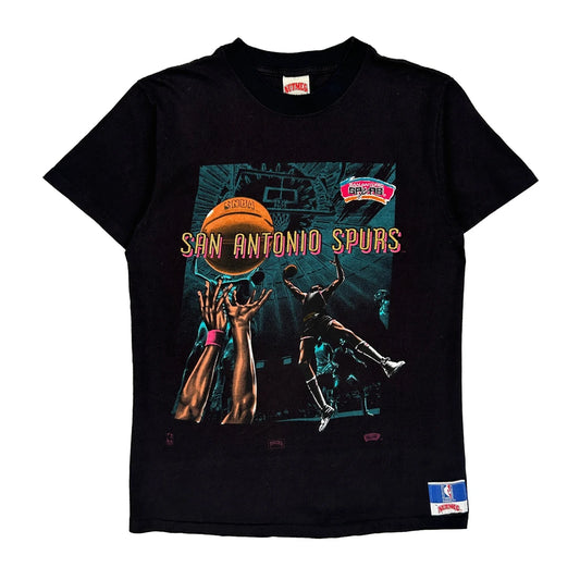 San Antonio Spurs Nutmeg Single Stitch T-Shirt - Large Black Cotton
