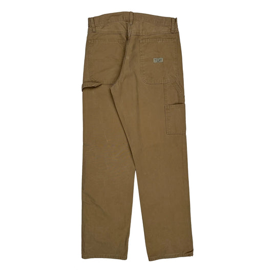 Wrangler Carpenter Trousers - 32W 34L Brown Cotton