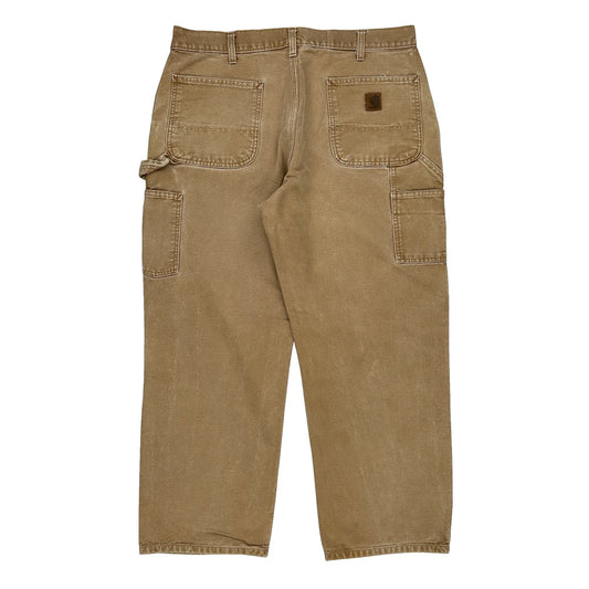 Carhartt Carpenter Trousers - 36W 28L Brown Cotton