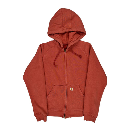 Carhartt Hoodie - Medium Red Cotton Blend