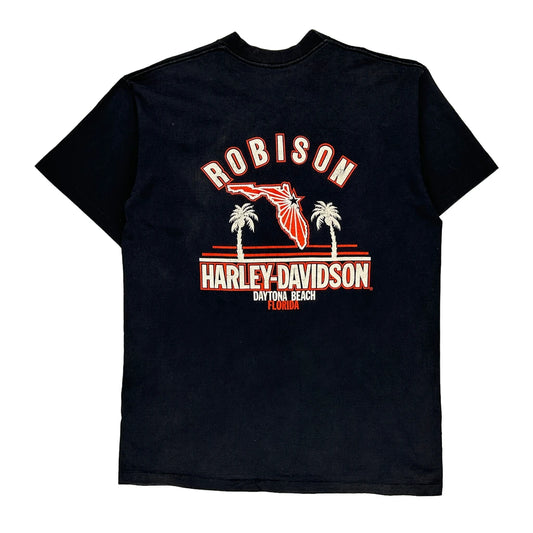 Bike Week Harley Davidson Graphic T-Shirt - XL Black Cotton