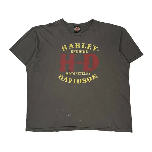 Paradise Harley-Davidson Portland, Or Harley Davidson Graphic T-Shirt - 3XL Grey Cotton