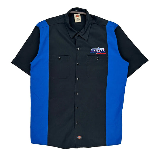 Star Auto & Truck Dickies Striped Short Sleeve Shirt - XL Black Polyester Blend