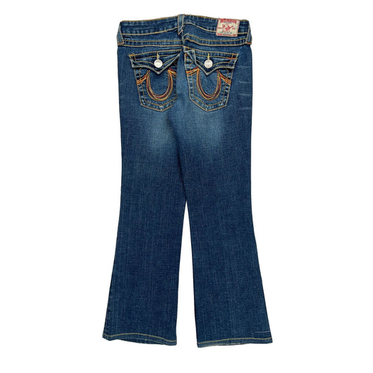 True Religion Boot Cut Jeans - 30W UK 8 Dark Wash Denim