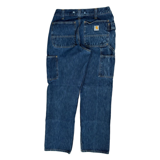 Carhartt Double Knee Carpenter Jeans - 30W 30L Blue Denim