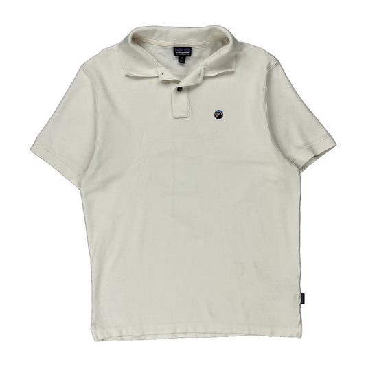 Patagonia Polo Shirt - Medium White Cotton