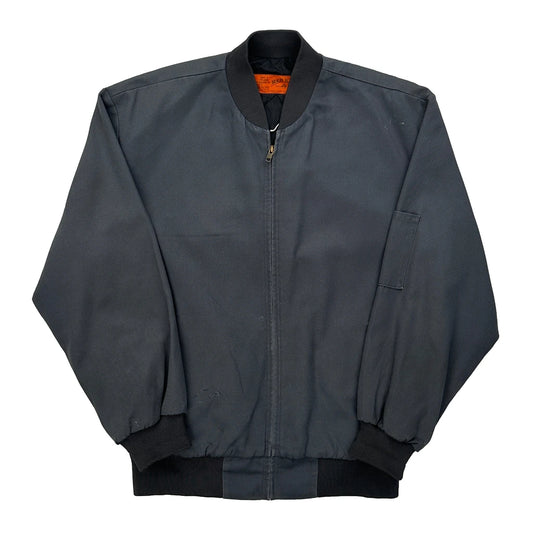 Red Kap Work Bomber Jacket - Medium Grey Cotton Blend