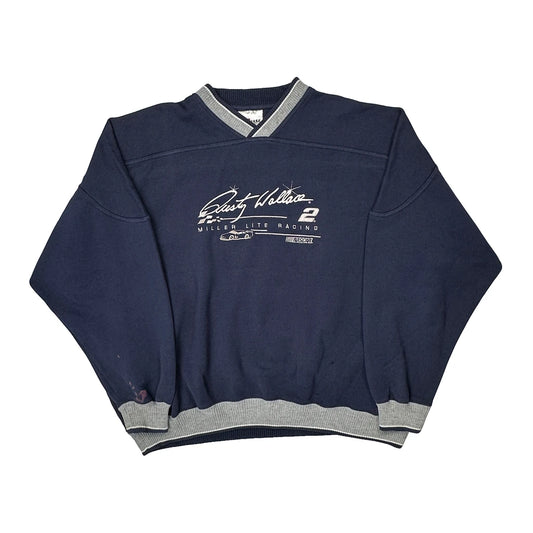 Miller Lite Racing Chase Authentics Nascar Sweatshirt - 2XL Navy Cotton Blend