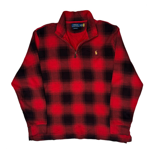 Polo By Ralph Lauren 1/4 Zip - XL Black Cotton