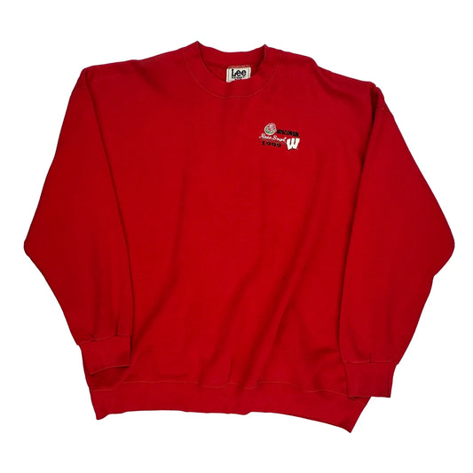 Wisconsin Rose Bowl 1999 Lee Sport College Sweatshirt - XL Red Cotton