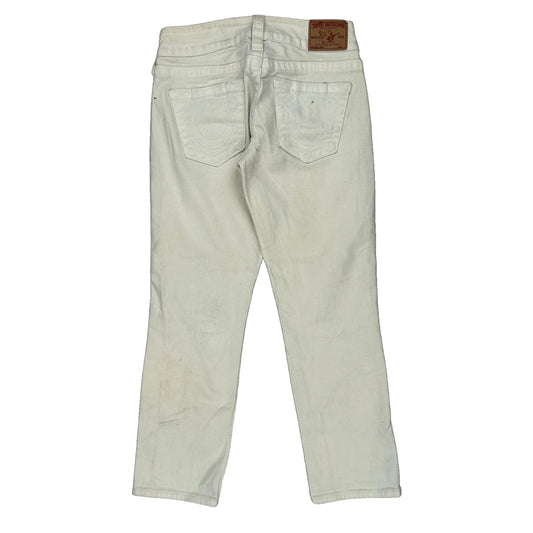 Made In Usa True Religion Jeans - 27W UK 6 White Cotton Blend