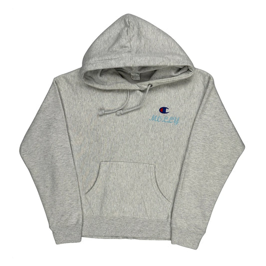 Reverse Weave Champion Hoodie - Small Grey Cotton Blend