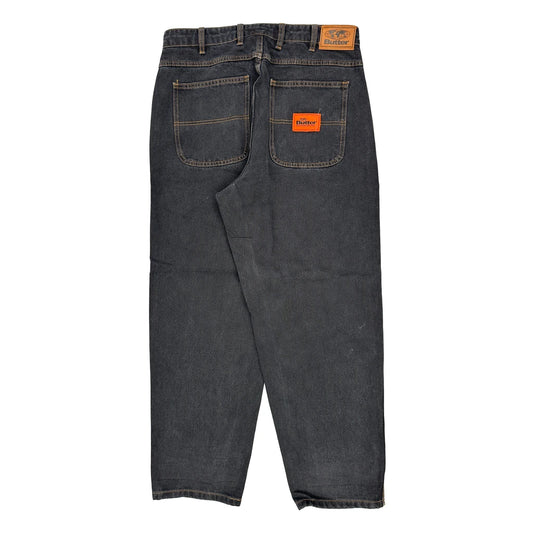 Skater Butter Baggy Jeans - 34W 29L Grey Cotton