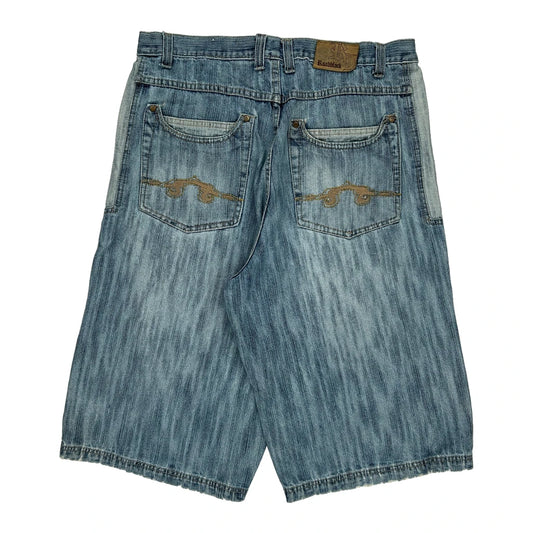 Roadblock Denim Shorts - 35W 15L Light Wash Cotton