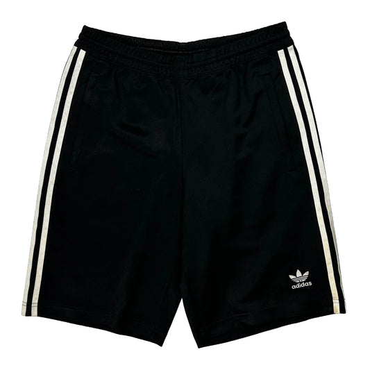 Vintage Adidas Striped Sport Shorts - Small Black Polyester