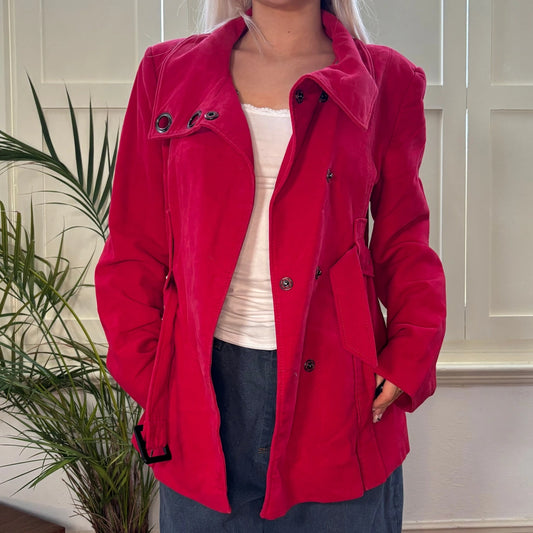 Vintage red Pennyblack Overcoat - womens medium