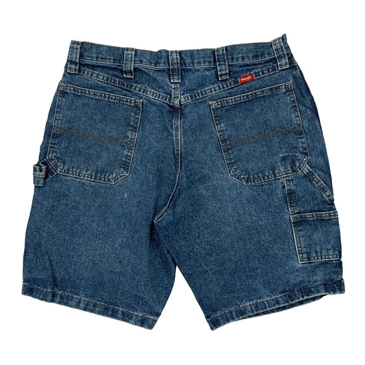 Wrangler Carpenter Shorts - 32W 10L Blue Cotton