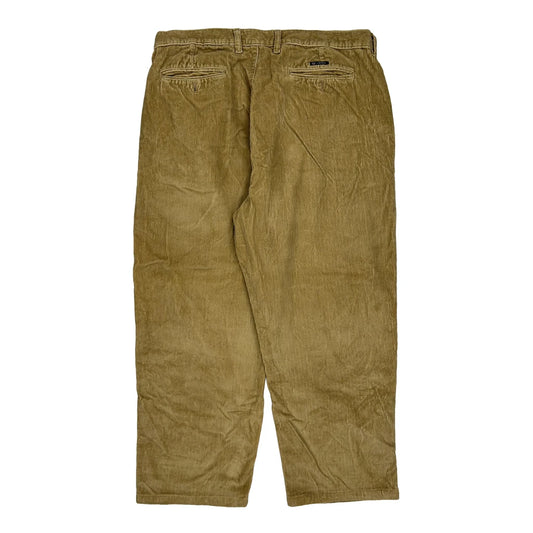 Chaps Ralph Lauren Cord Trousers - 36W 28L Brown Cotton