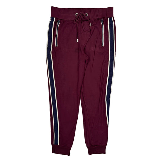 True Religion Striped Joggers - Small Burgundy Cotton