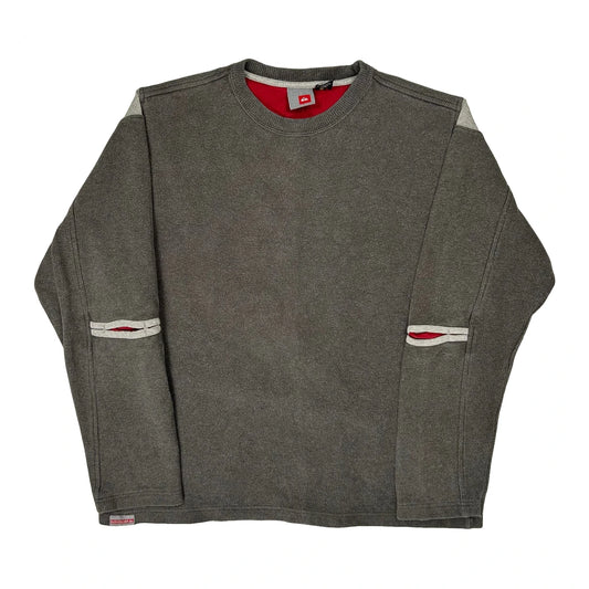 Vintage Quiksilver Jumper - Large Grey Cotton