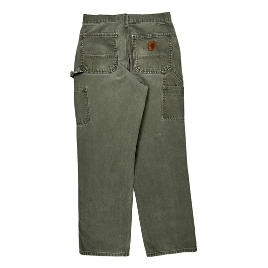 Carhartt B11 Mos Carpenter Trousers - 29W 32L Green Cotton