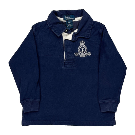 Age 4 Polo By Ralph Lauren Rugby Shirt - XS Navy Cotton