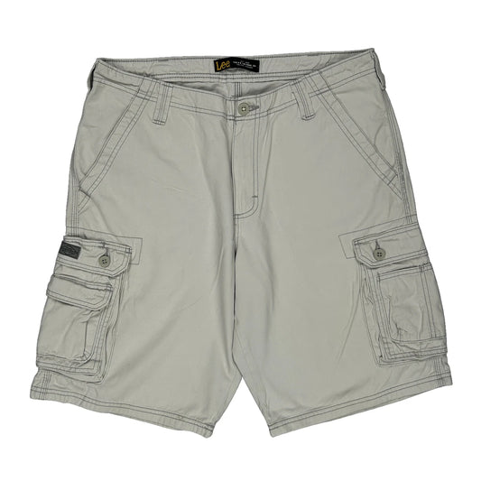 Lee Cargo Cargo Shorts - 36W 11L Beige Cotton