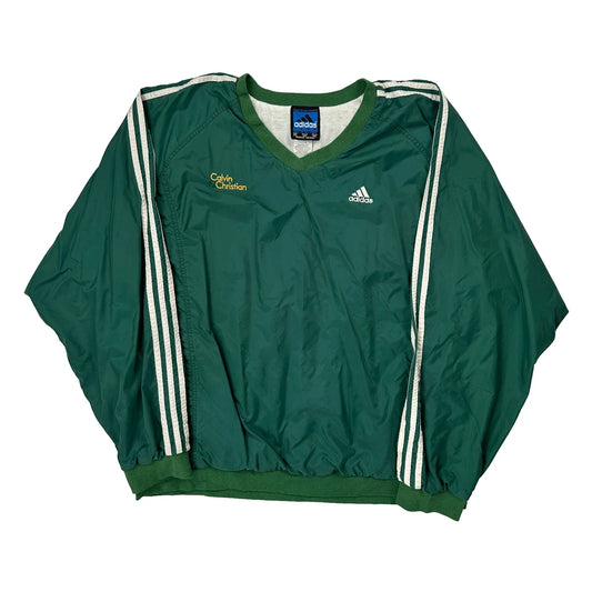 Adidas Windbreaker - 2XL Green Nylon