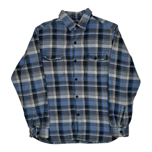 Vintage Stussy Checked Flannel Shirt - Large Blue Cotton