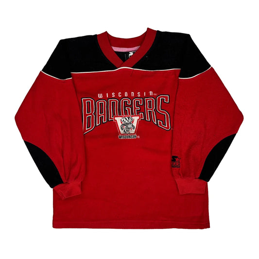 Vintage Age 8, Wisconsin Badgers Starter College Jersey - Small Red Polyester