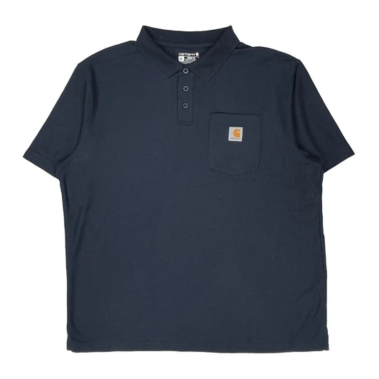 Carhartt Polo Shirt - XL Black Cotton