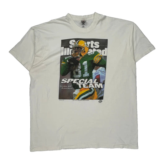 Green Bay Packers Fruit Of The Loom Single Stitch T-Shirt - 3XL White Cotton