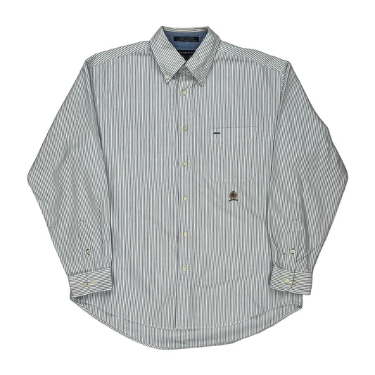 Tommy Hilfiger Striped Shirt - Large Blue Cotton