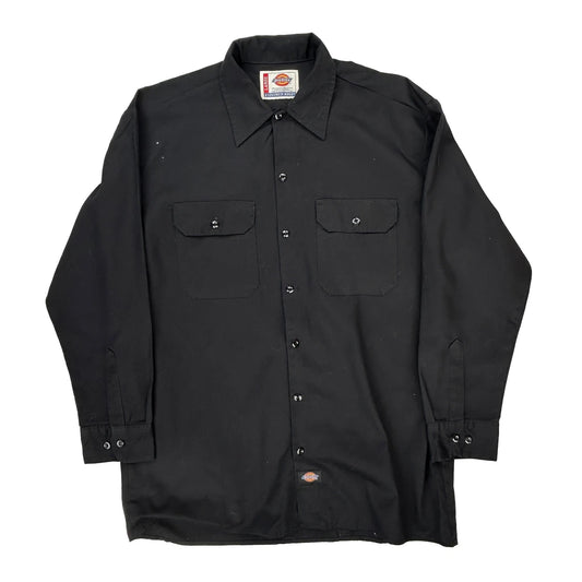 Dickies Shirt - Large Black Polyester Blend