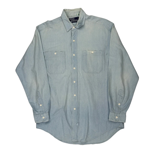 Polo By Ralph Lauren Denim Shirt - Medium Light Wash Cotton