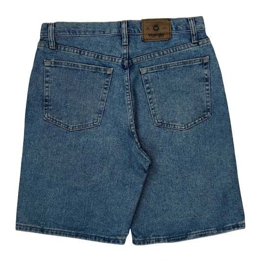 Wrangler Baggy Denim Shorts - 31W 9L Blue Cotton