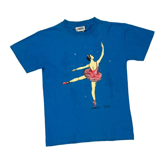 Northern Getaway Single Stitch T-Shirt - Medium Blue Cotton