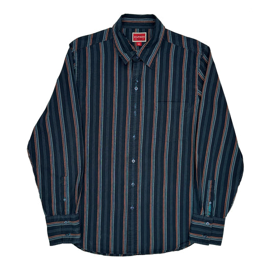 Tommy Hilfiger Denim Striped Shirt - Large Blue Cotton