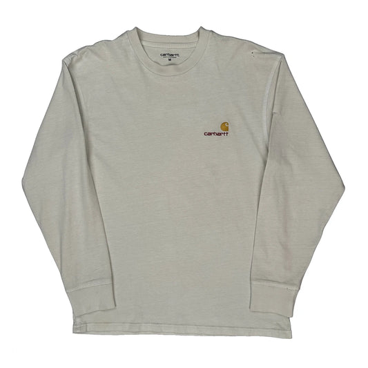 Carhartt Long Sleeve T-Shirt - Medium White Cotton