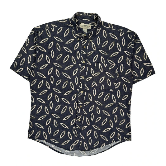 Natural Issue Patterned Shirt - Large Black Cotton